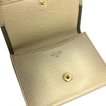 LOEWE Velazquez Compact Wallet Beige Vintage Old udpzix