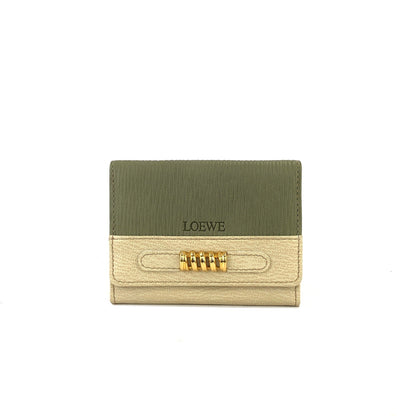LOEWE Velazquez Compact Wallet Beige Vintage Old udpzix