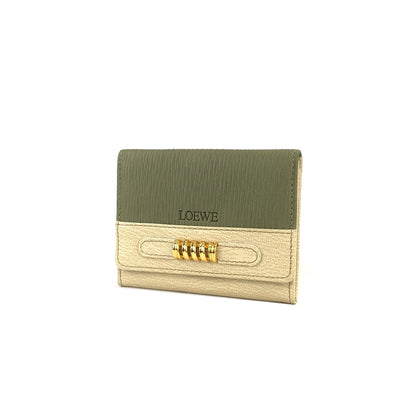 LOEWE Velazquez Compact Wallet Beige Vintage Old udpzix