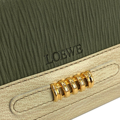 LOEWE Velazquez Compact Wallet Beige Vintage Old udpzix