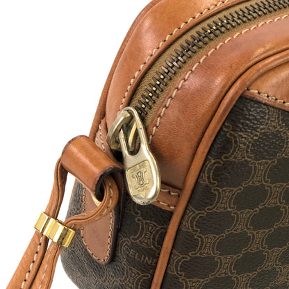 CELINE Macadam Crossbody Small Shoulder bag Brown Vintage Old CELINE 2vu48h