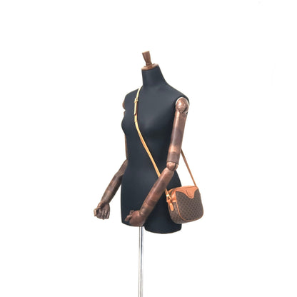 CELINE Macadam Crossbody Small Shoulder bag Brown Vintage Old CELINE 2vu48h