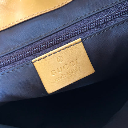 GUCCI GG canvas Horsebit Shoulder bag Hobo bag Camel Vintage Old efrmfy