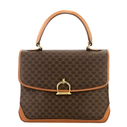 CELINE Macadam Horsebit Handbag Brown Vintage OldCELINE m3kzj4