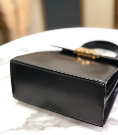 Salvatore Ferragamo Gancini 2Way Top handle Handbag Shoulder bag Black Vintage Old 5bnsnc