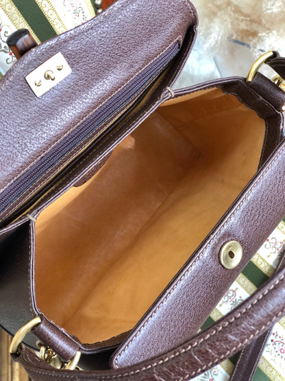 GUCCI Bamboo Turn lock Two-way Handbag Shoulder bag Brown Vintage Old GUCCI cggk5v