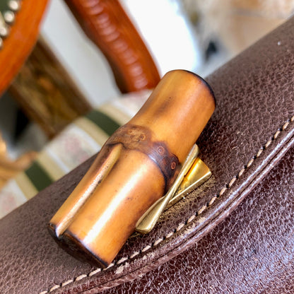 GUCCI Bamboo Turn lock Two-way Handbag Shoulder bag Brown Vintage Old GUCCI cggk5v