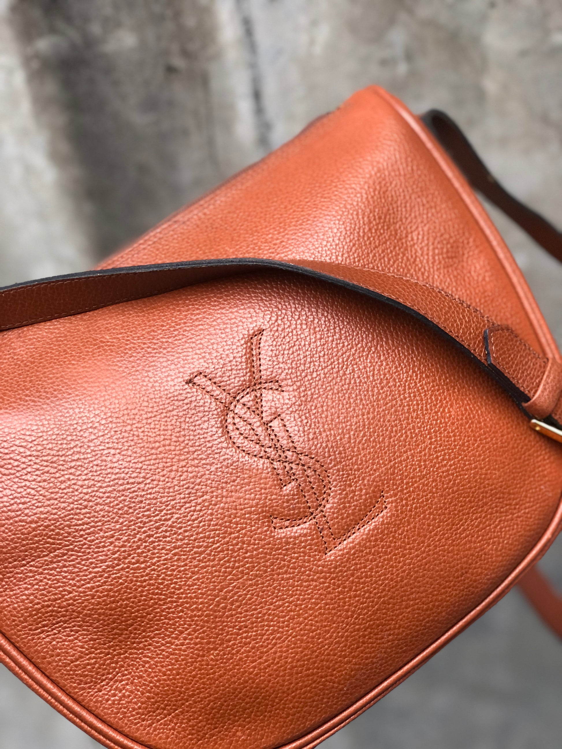 Vintage YSL Brown Crossbody