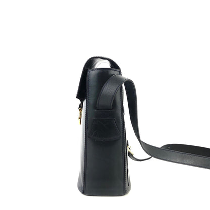 CELINE 馬蹄形斜背包單肩包 黑色 復古舊款 CELINE k6w24n
