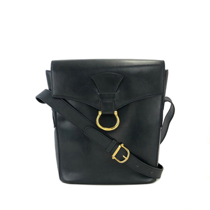 CELINE 馬蹄形斜背包單肩包 黑色 復古舊款 CELINE k6w24n