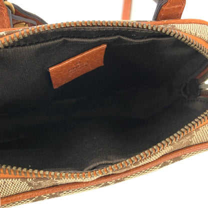 GUCCI GG canvas Crossbody Shoulder bag Beige Vintage Old 4fvmg2