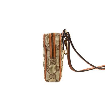 GUCCI GG canvas Crossbody Shoulder bag Beige Vintage Old 4fvmg2