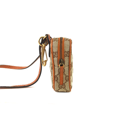 GUCCI GG canvas Crossbody Shoulder bag Beige Vintage Old 4fvmg2