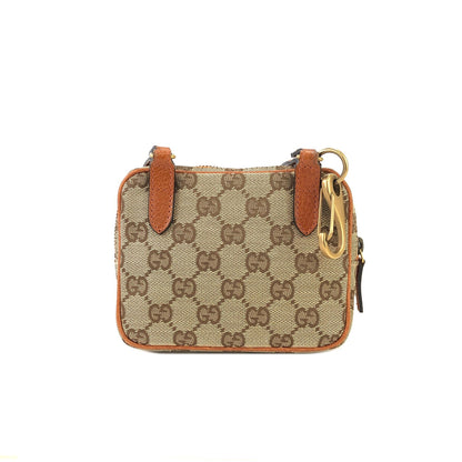 GUCCI GG canvas Crossbody Shoulder bag Beige Vintage Old 4fvmg2