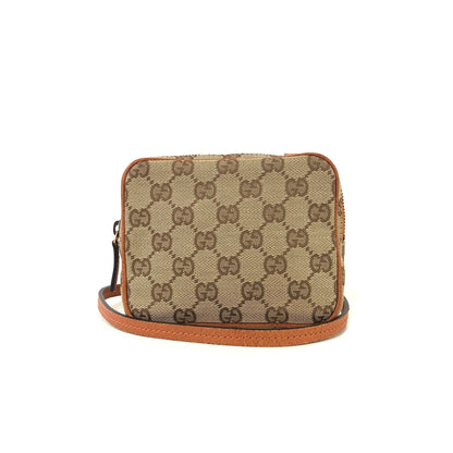 GUCCI GG canvas Crossbody Shoulder bag Beige Vintage Old 4fvmg2