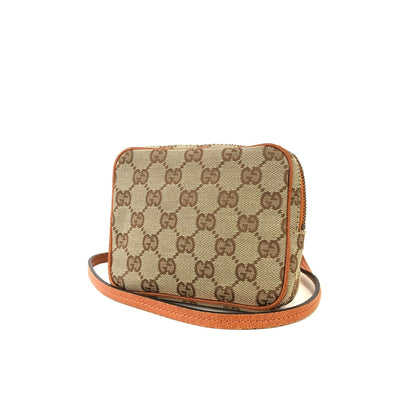 GUCCI GG canvas Crossbody Shoulder bag Beige Vintage Old 4fvmg2