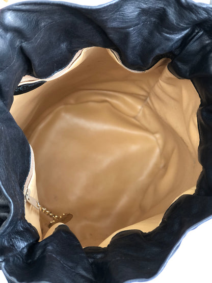 CELINE Blason Triomphe Drawstring Shoulder bag Black Vintage Old Celine jfgvrp