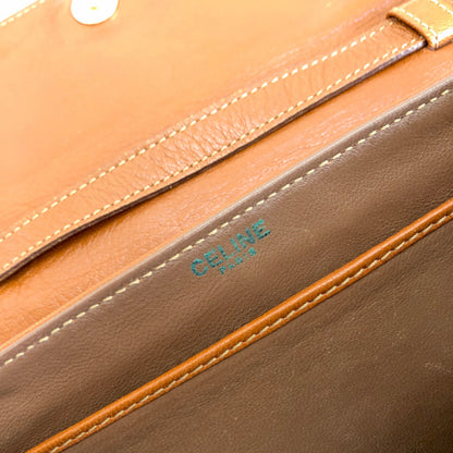 CELINE Blason Triomphe 壓花標誌肩背包 棕色 復古 舊 CELINE psm8xr