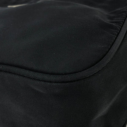 PRADA Triangle logo Mini Handbag Hobobag Nylon Black Vintage Old egr3di