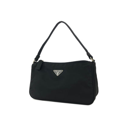 PRADA Triangle logo Mini Handbag Hobobag Nylon Black Vintage Old egr3di