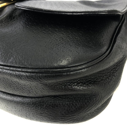 Salvatore Ferragamo Gancini Handbag Black Vintage Old 3mjncz