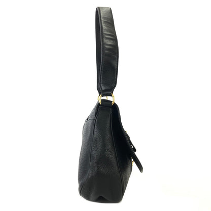 Salvatore Ferragamo Gancini Handbag Black Vintage Old 3mjncz