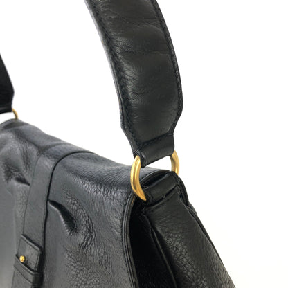 Salvatore Ferragamo Gancini Handbag Black Vintage Old 3mjncz