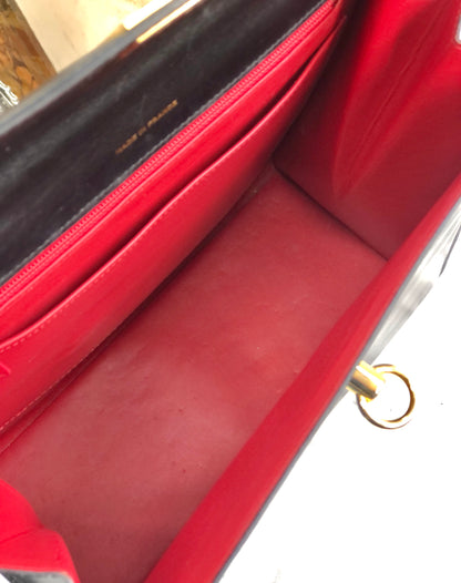 CELINE 扣環鏈條手提包 黑色 復古舊款 Celine 2u8rrk