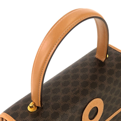 CELINE Macadam Circle logo Handbag Shoulder bag Brown Vintage Old CELINE nppexi