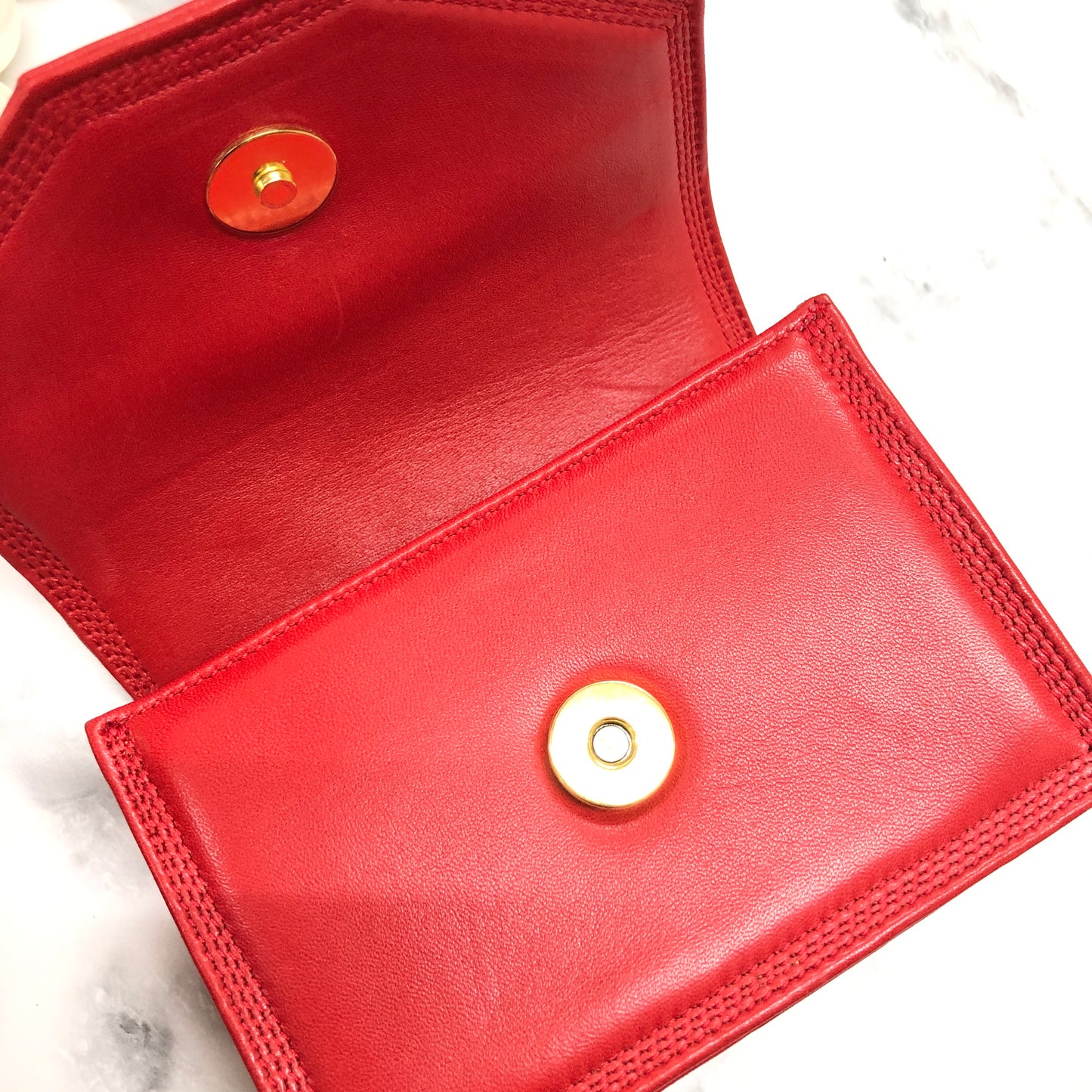 LOEWE Anagram Logo Handbag minibag Red Vintage f55tdm