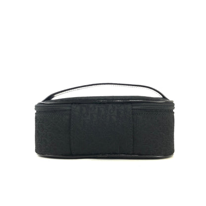 Christian Dior Trotter Oblique Jacquard Mini Handbag Vanity bag Black Vintage Old vez8wd
