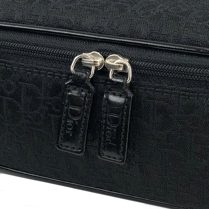 Christian Dior Trotter Oblique Jacquard Mini Handbag Vanity bag Black Vintage Old vez8wd