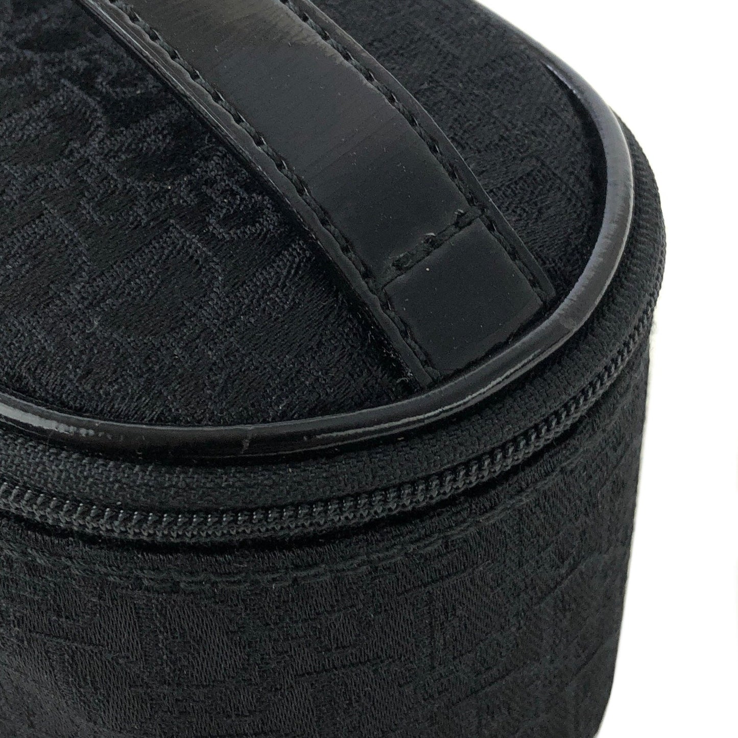 Christian Dior Trotter Oblique Jacquard Mini Handbag Vanity bag Black Vintage Old vez8wd