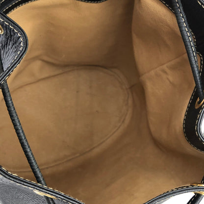 LOEWE Turn lock Drawstring Shoulder bag Black Vintage Old 5cnbja