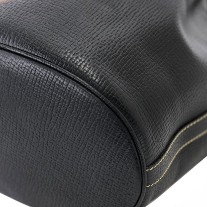 LOEWE Turn lock Drawstring Shoulder bag Black Vintage Old 5cnbja