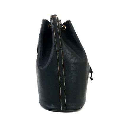 LOEWE Turn lock Drawstring Shoulder bag Black Vintage Old 5cnbja