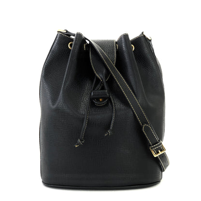 LOEWE Turn lock Drawstring Shoulder bag Black Vintage Old 5cnbja