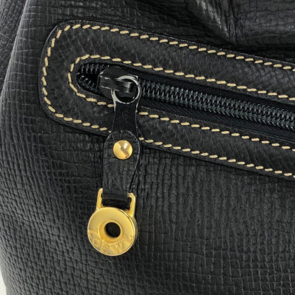 LOEWE Turn lock Drawstring Shoulder bag Black Vintage Old 5cnbja