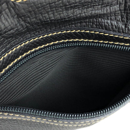 LOEWE Turn lock Drawstring Shoulder bag Black Vintage Old 5cnbja