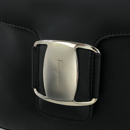 Salvatore Ferragamo Vala 圖案手提包單肩包黑色復古舊 wey6sk