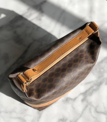 CELINE Macadam Handbag Vanitybag  minibag small Brown Vintage Old celine vcwwvc