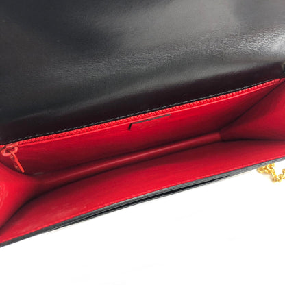 CELINE Starball 皮革鏈條單肩包迷你包黑色 rb8big