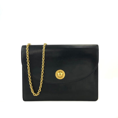 CELINE Starball 皮革鏈條單肩包迷你包黑色 rb8big