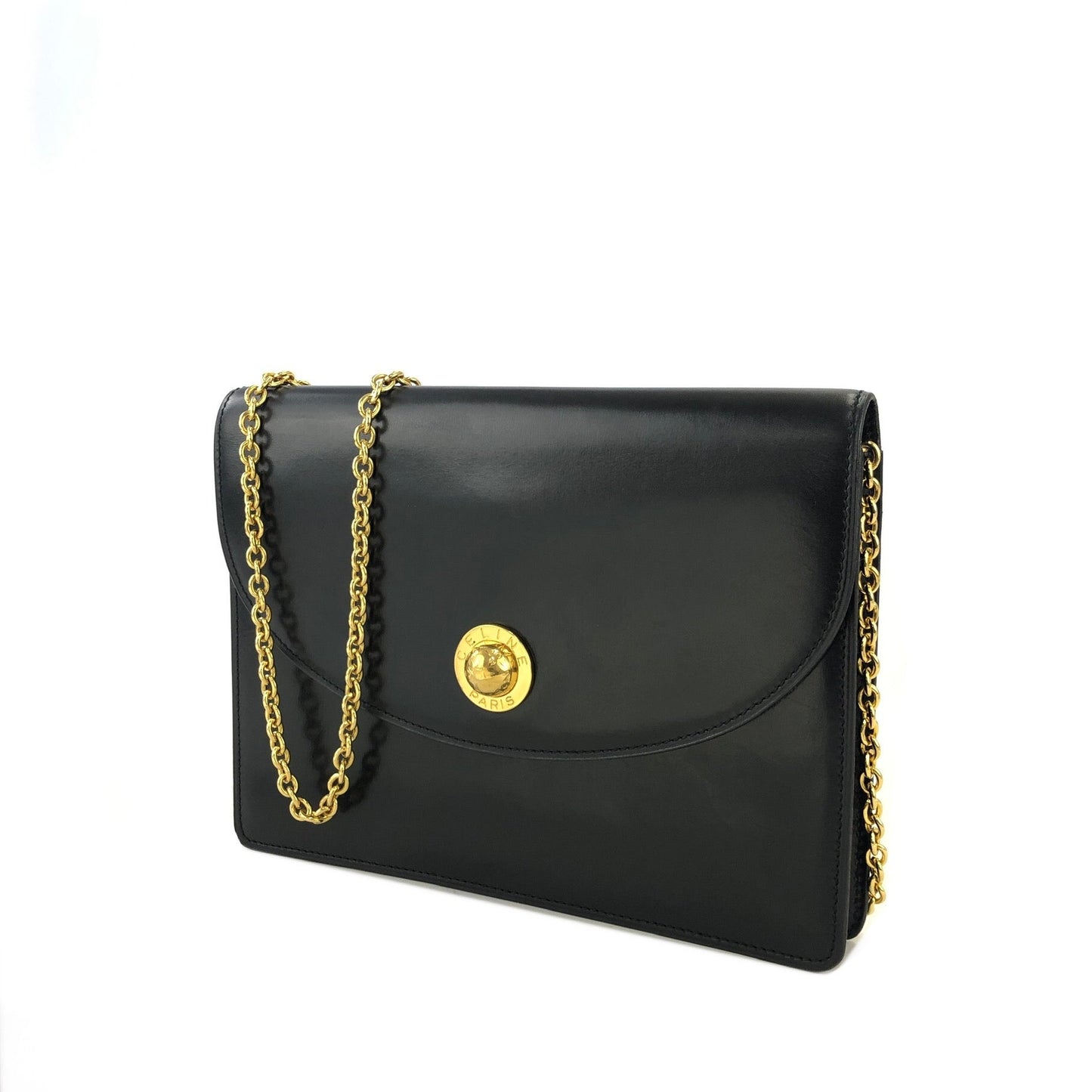CELINE Starball Leather Chain Shoulderbag mini bag black rb8big