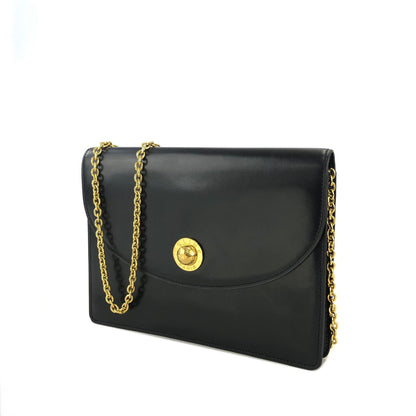 CELINE Starball 皮革鏈條單肩包迷你包黑色 rb8big