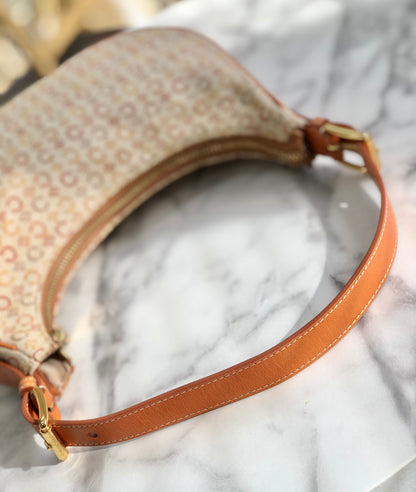 CELINE C Macadam Jacquard Handag Hobobag AVA Beige Old Celine Vintage zdpizt