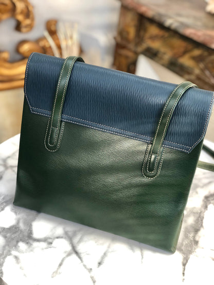 LOEWE Velazquez Totebag Shoulder bag Green Vintage Old nmvskx