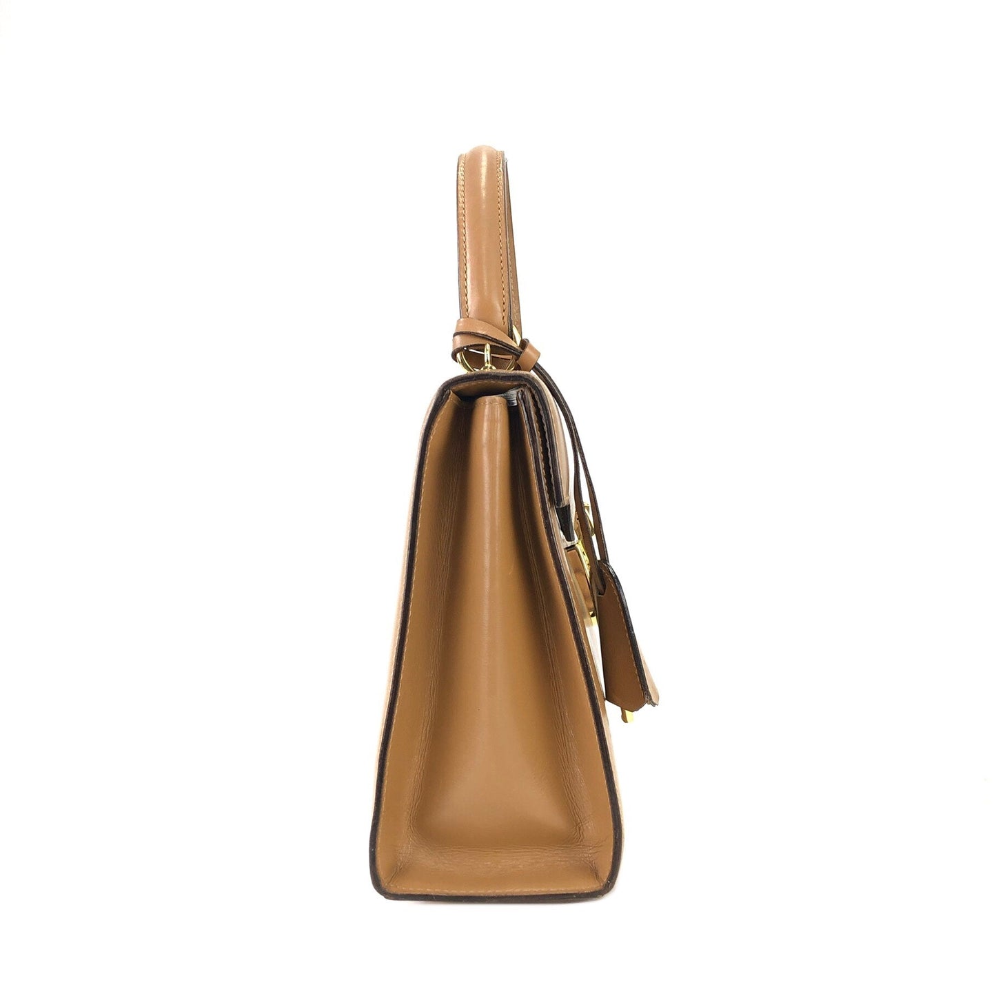 GUCCI Lady lock Top handle Leather Handbag small Shoulder bag Camel Old gucci Vintage yffr8b