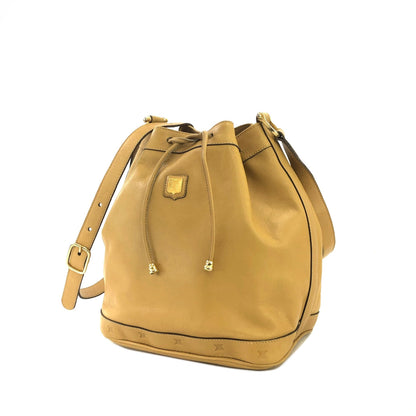 CELINE Blason 抽繩肩背包 米色復古舊 Celine p3gccu
