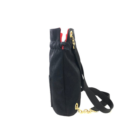 Yves Saint Laurent YSL Reversible Nylon Drawstring Backpack Black Red Vintage Old b37vf8